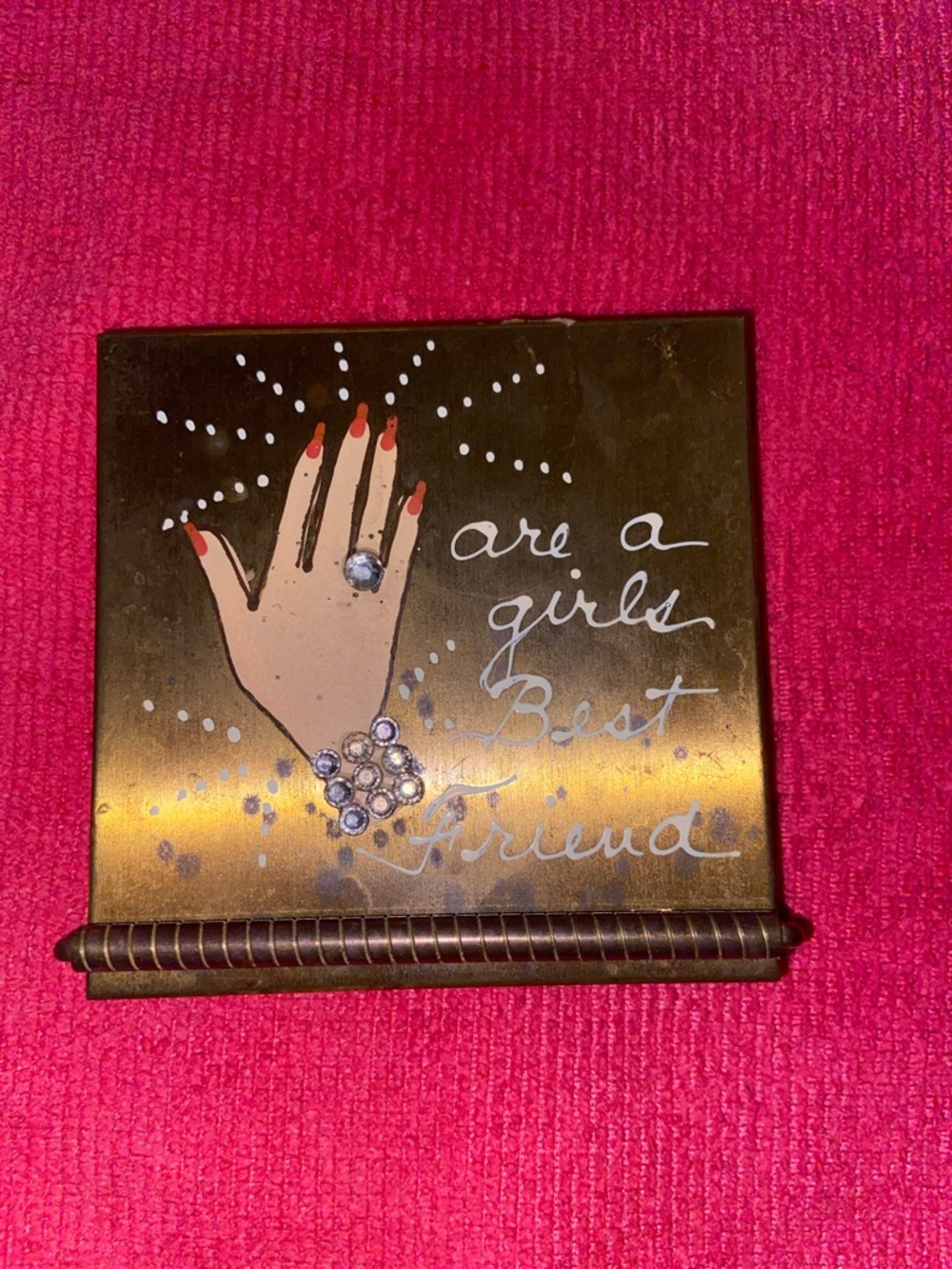 Volupte Compact Mirror Marilyn Monroe quote “diamonds are a girls best friend”